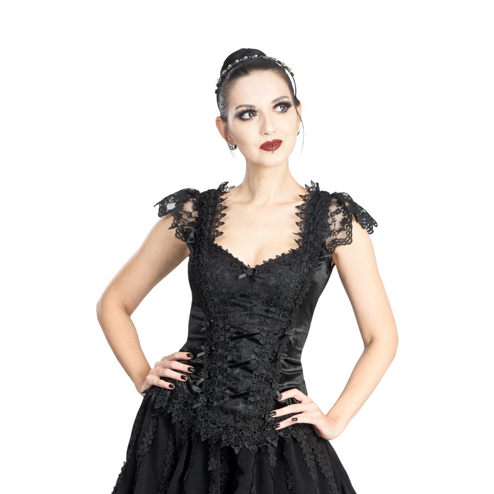 Sinister - 1296 Mouwloze top - Zwart